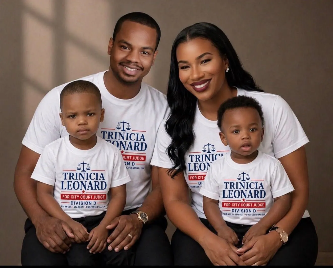 The Leonard family at home in Shreveport